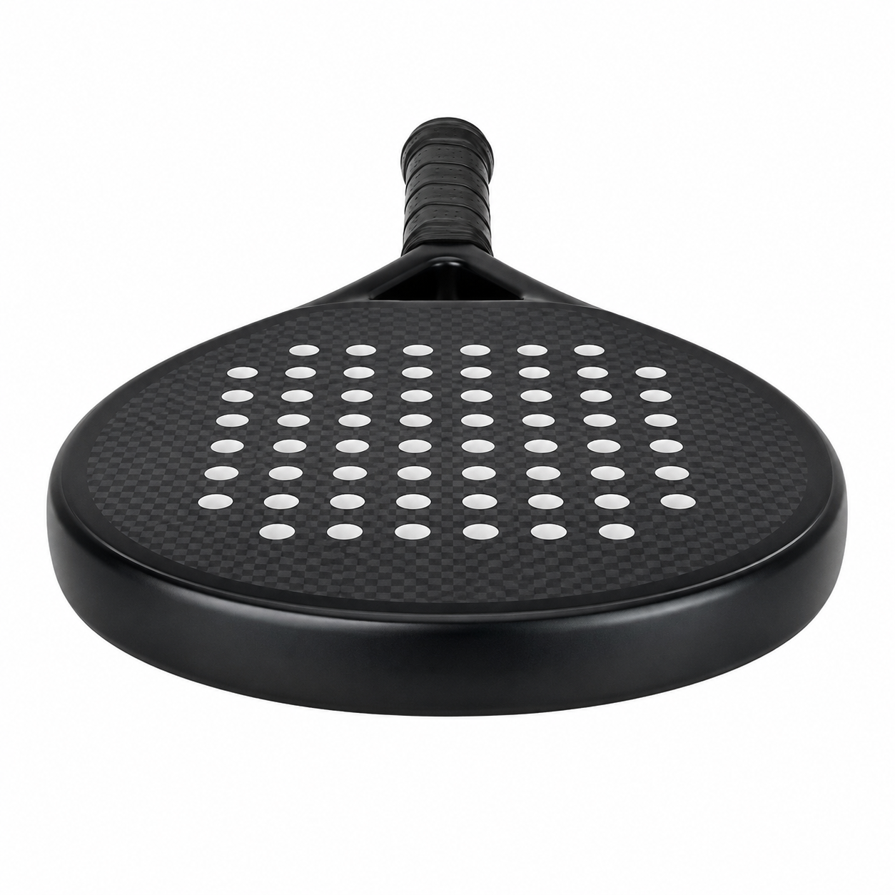 Top edge view of the Casual 4013 round padel racket