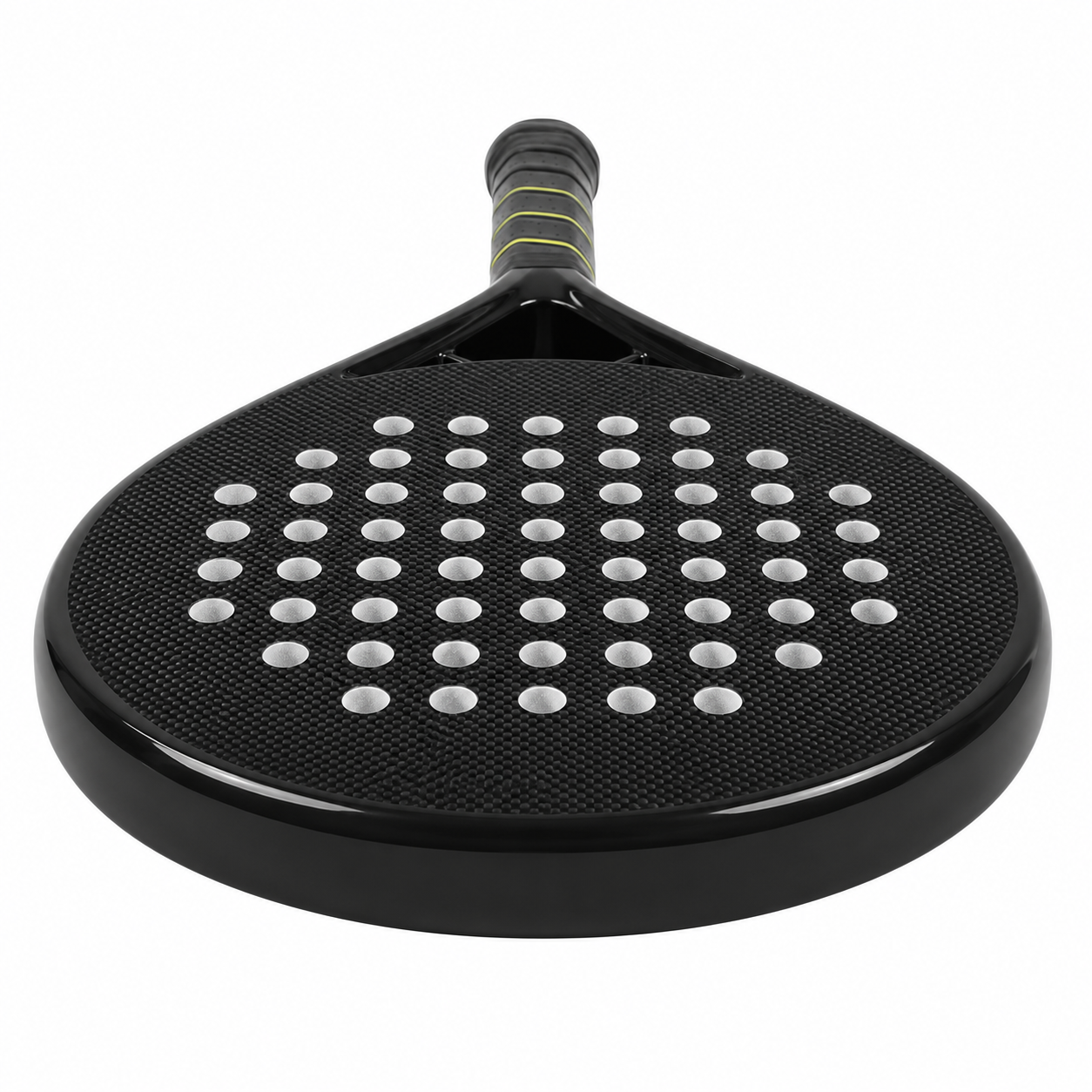 Top edge view of the Match 4042 teardrop padel racket
