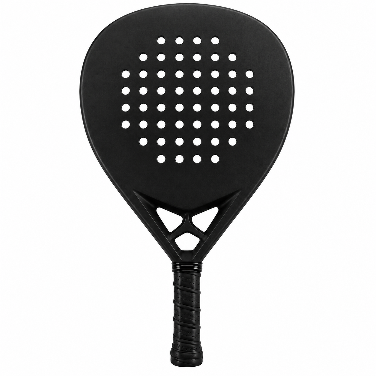 Front view of the Pro 5064 teardrop padel racket