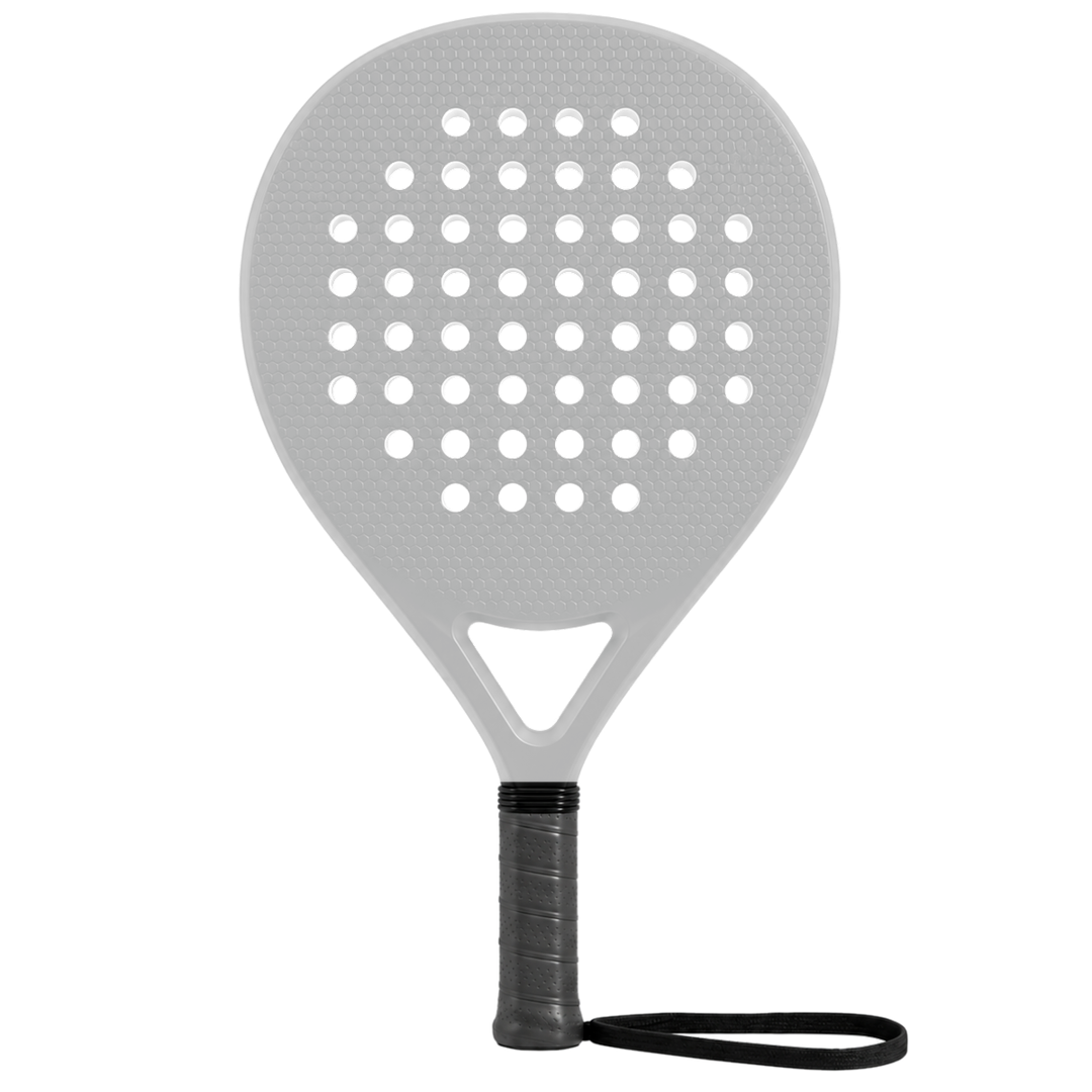 Pro 4003 teardrop padel racket shown with an example custom print design