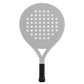 Casual 5070 round padel racket shown with an example custom print design