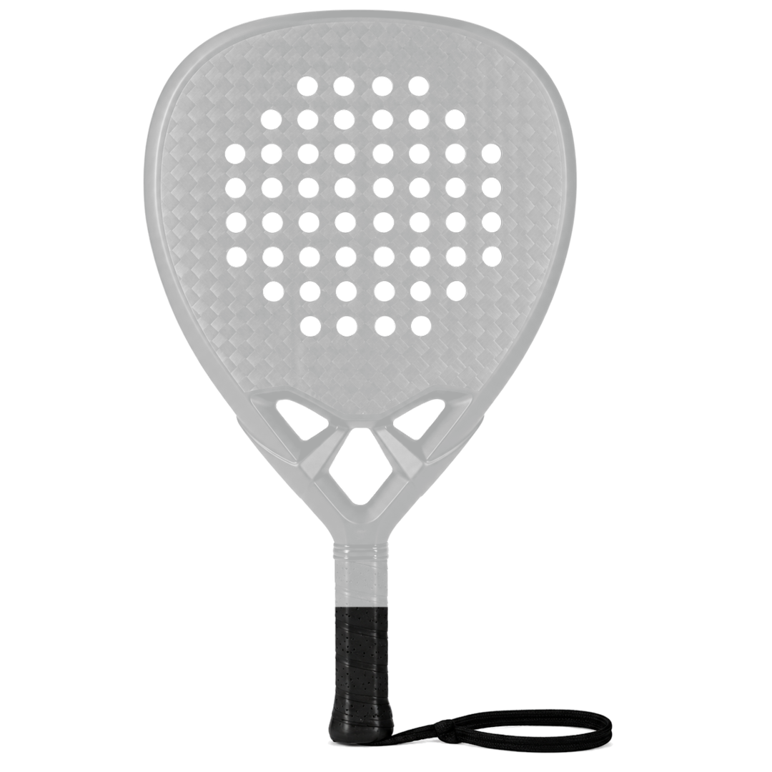 Elite 4043 diamond padel racket shown with an example custom print design